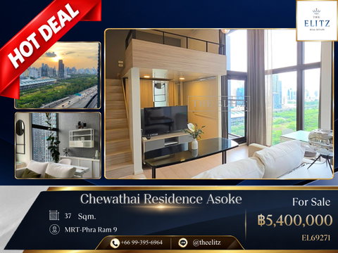 ✨ High Ceiling 3.6m Loft - Modern High-Rise Residence in Asoke-Rama 9 | Walking Distance To MRT Phra Ram 9 & Central - Elite Choice ✨