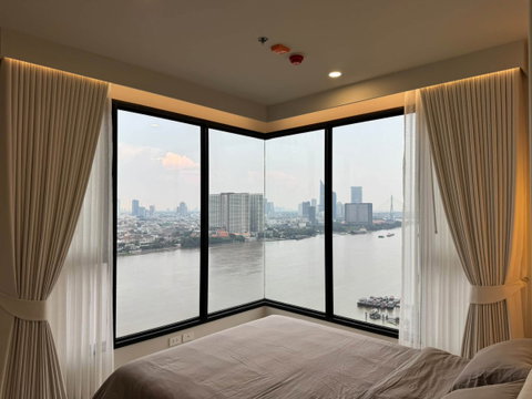 Panoramic Chao Phraya Views! Luxury 2BR/2BA (78 Sqm) with Dual Balconies & Storage Room 🌊