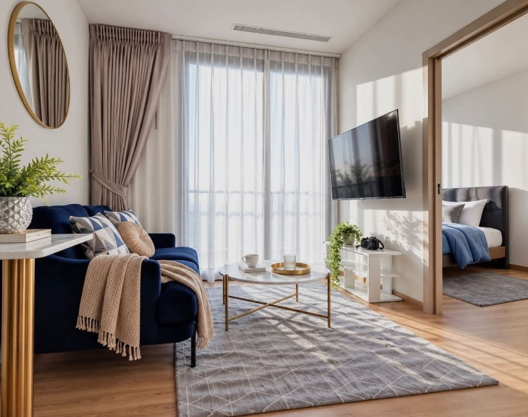 รูป 🌟 Oka haus ( 261039 ) Size 41 SQ.M Type 2 Bedroom 1 Bathroom On the 18th Floor Rental.34,000 THB - รูปที่ 1/6