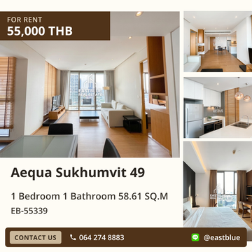For Rent: Aequa Sukhumvit 49 Condo – 1 Bed, 58.61 sqm, Prime Watthana Location