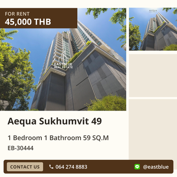 Condo for Rent Aequa Sukhumvit 49 💎 Near BTS Phrom Phong
