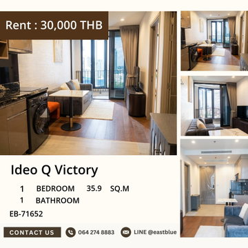 Ideo Q Victory for Rent - 1 Bed 35.9 sqm by BTS Victory Monument 🌟
