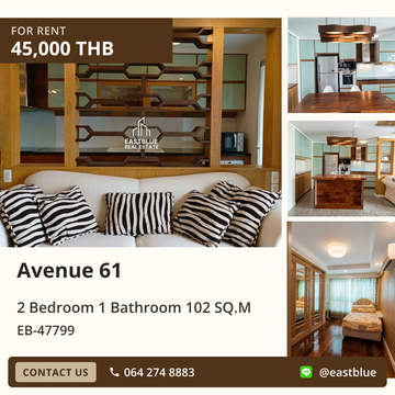 For Rent: Avenue 61 Condo - Prime Location near BTS Ekkamai! ✨