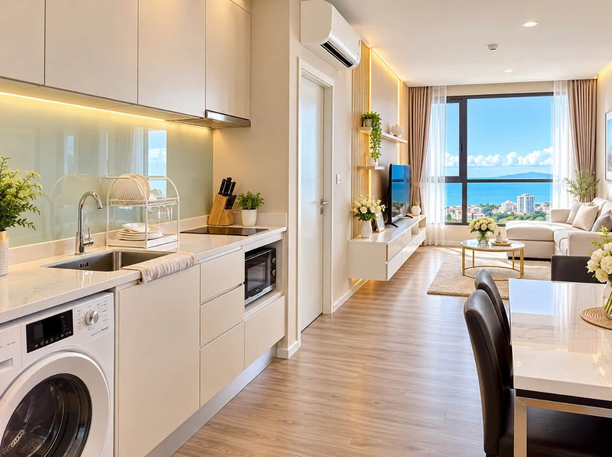 รูป ให้เช่าคอนโดไนท์บริดจ์ ( KnightsBridge ) 2 นอน ชั้น28 วิวทะเล ศรีราชา - รูปที่ 3/8