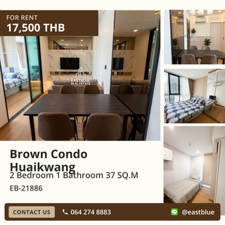 รูปภาพ ให้เช่าคอนโด Brown Condo Huaikwang 🏡 ทำเลดี ใกล้ MRT ห้วยขวาง!