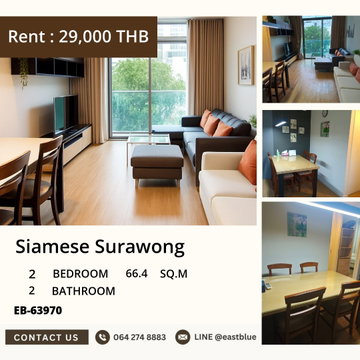 For rent: 2-bedroom condo in the heart of Silom – Siamese Surawong
Close to BTS/MRT Sam Yan, starting price 8.49 million THB. Free complete facilities!