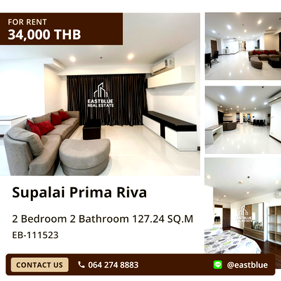 คอนโดให้เช่า : เช่าคอนโด Supalai Prima Riva ✨ วิวสวย ทำเลดี!