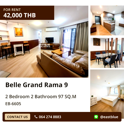 คอนโดให้เช่า : เช่าคอนโด Belle Grand Rama 9 🏙️ ใจกลางเมือง ใกล้ MRT พระราม 9