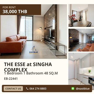 ให้เช่า THE ESSE at SINGHA COMPLEX 1 ห้องนอน 48 ตร.ม. ติด MRT เพชรบุรี 💎
