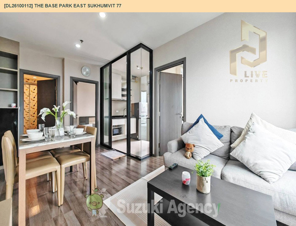 รูป DL26100112 ให้เช่าคอนโด เดอะ เบส พาร์คอีสท์ สุขุมวิท 77 (The Base Park East Sukhumvit 77) ใกล้ BTS อ่อนนุช พร้อมเข้าอยู่ โทรด่วน 0614453194 LineID @952jdxxk - รูปที่ 4/7