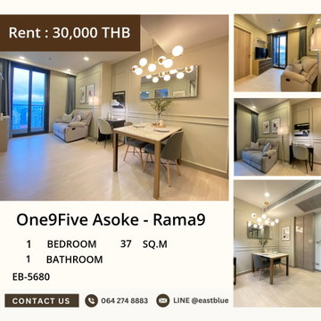 🏙️ Beautiful room, good view, in the heart of the city! One9Five Asoke-Rama9 only 30,000 baht/month