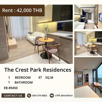 The Crest Park Residences 47 sqm for Rent at 42,000 THB, By Central Ladprao ✨