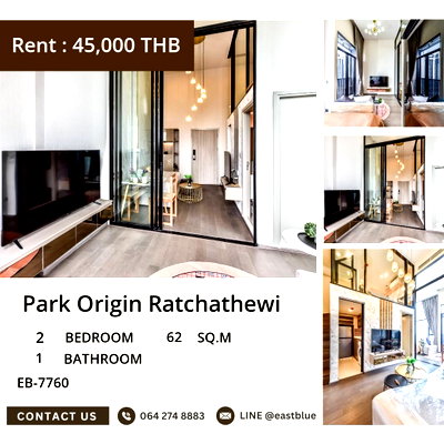 คอนโดให้เช่า : ให้เช่า 🌟 Park Origin Ratchathewi คอนโดหรูใจกลางเมือง!
