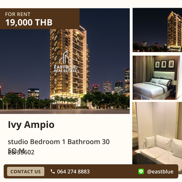 Ivy Ampio: Luxury Studio Condo for Rent in Huai Khwang! 🏙️