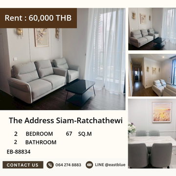 The Address Siam-Ratchathewi: Luxury 2-Bed Condo for Rent in Ratchathewi! 🏙️