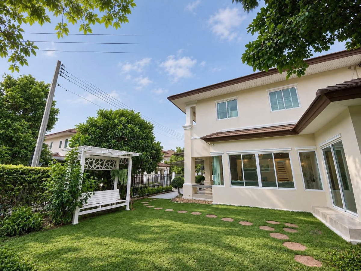 รูป บ้านเดี่ยวหมู่บ้านเดอะแกรนด์ พระราม 2  พื้นที่ 98.80 ตรว. พื้นที่ใช้สอย 260 ตรม.  หลังมุมในสุด สงบ เป็นส่วนตัวมาก เพื่อนบ้านดีมากๆ - รูปที่ 3/17