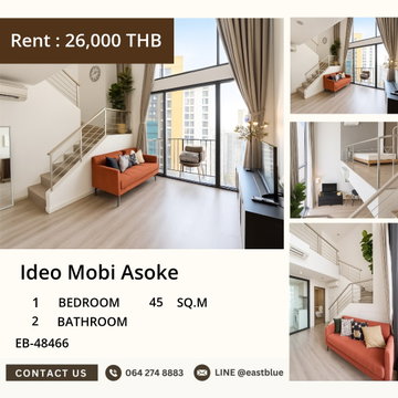 🌆 Urban Oasis: 1-Bed Condo at Ideo Mobi Asoke - Just 26k/Month!

🏙️ Prime Location Near BTS Phetchaburi - Modern Living, Unbeatable Value