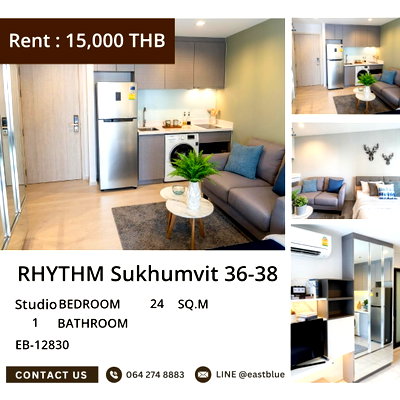 คอนโดให้เช่า : Rhythm of City Life! 🎶 Studio Condo - 24 sqm - Just 15k THB/month! 💰
EB-12830