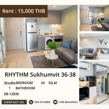 Rhythm of City Life! 🎶 Studio Condo - 24 sqm - Just 15k THB/month! 💰
EB-12830