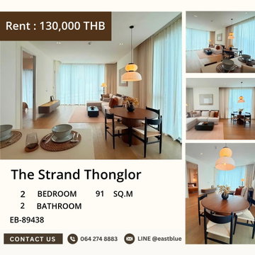 ✨ Luxurious 2-Bed Condo at The Strand Thonglor 🏢
Walk to BTS Thong Lo! 💫 Unbeatable Location, Endless Amenities! 🌟 EB-89438