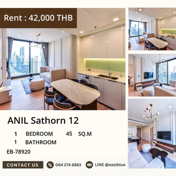 คอนโดหรู ANIL Sathorn 12 1 นอน ใกล้ BTS ช่องนนทรี
เช่าเพียง 42,000 บ./ด. พร้อมสิ่งอำนวยความสะดวกครบ!