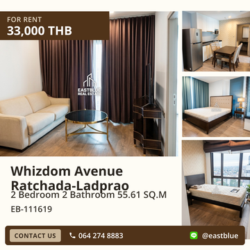 Rent Condo Whizdom Avenue Ratchada-Ladprao 🏙️ Near MRT Lat Phrao