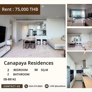For Rent: Canapaya Residences 2BR 88 sqm by the Chao Phraya 🛥️🌅