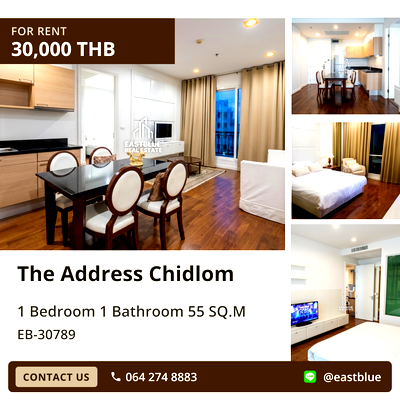 คอนโดให้เช่า : เช่าคอนโดหรู The Address Chidlom ใกล้ BTS ชิดลม 🚇✨