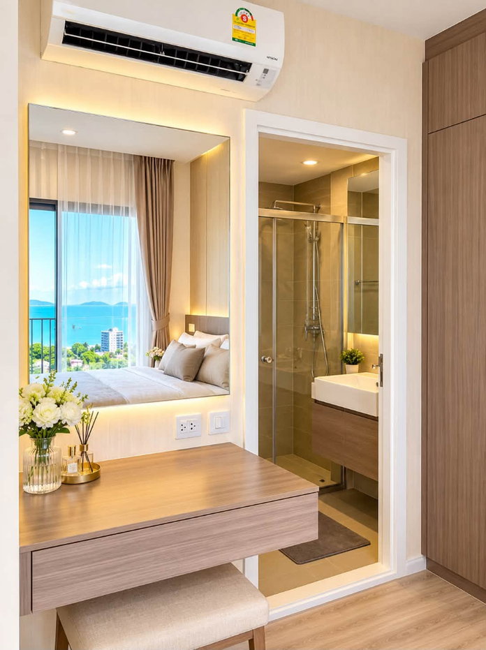 รูป ให้เช่าคอนโดไนท์บริดจ์ ( KnightsBridge ) 2 นอน ชั้น28 วิวทะเล ศรีราชา - รูปที่ 2/8