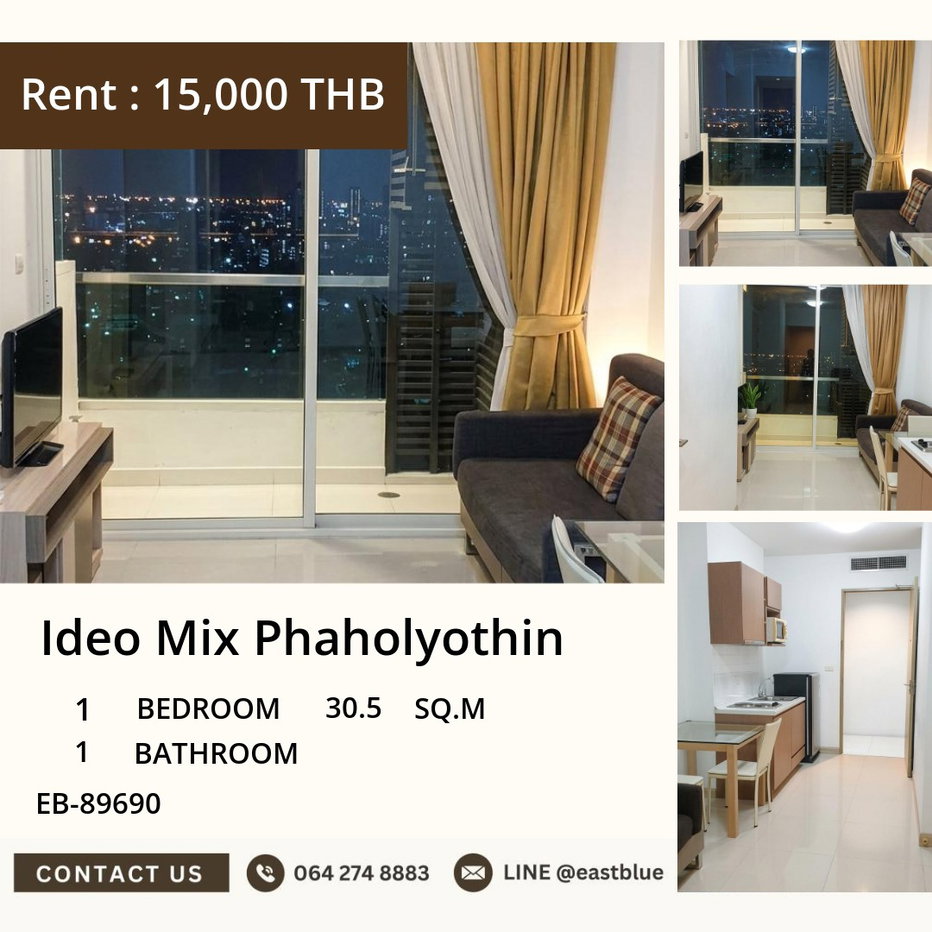 picture For Rent: Ideo Mix Phaholyothin - 1-Bed,, near BTS Saphan Khwai 🏙️ - 1/8
