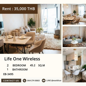 🔥 Luxury 2 Bed Life One Wireless only 35,000 THB/month near BTS Phloen Chit!

🌟 Prime location in the city center, beautiful view, fully equipped, ready to move in.