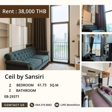 For Rent: Ceil by Sansiri 2BR 61 sqm, near BTS Ekkamai 38,000 THB per Month 🌿