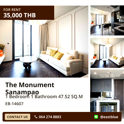คอนโดให้เช่า : เช่าคอนโดหรู The Monument Sanampao ใกล้ BTS สนามเป้า ✨