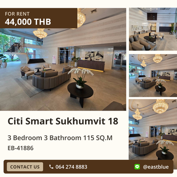 For Rent: Citi Smart Sukhumvit 18 Condo, 3 Beds, Excellent Location! 🏙️