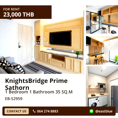 คอนโดให้เช่า : เช่าคอนโดหรู KnightsBridge Prime Sathorn ใกล้ BTS ช่องนนทรี ✨🏙️
