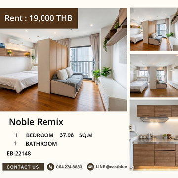 ðïļ Beautiful ready-to-move-in room! Noble Remix in the heart of Thong Lo starting at 19,000 baht/month
