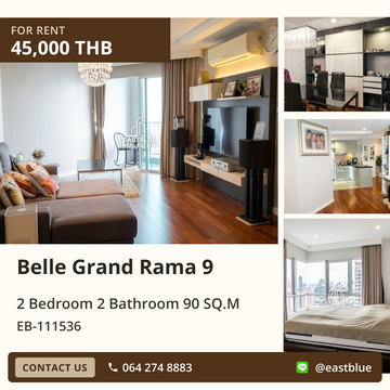 For Rent: Belle Grand Rama 9 Condo near MRT Phra Ram 9 🚉