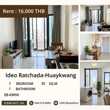 🏙️ เปิดจอง! คอนโดหรู Ideo Ratchada-Huaykwang เริ่มเพียง 16,000/ด.
🔑 1 ห้องนอน 35 ตร.ม. ใกล้รถไฟฟ้า ส่วนกลางครบ