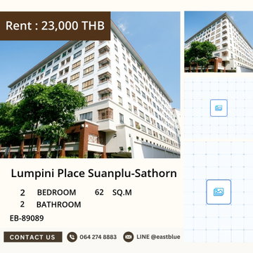 ðïļ Luxe 2-Bed Lumpini Condo: Your Urban Sanctuary Near BTS Chong Nonsi
ð Prime Sathorn Location - Just 23k/Month, Spacious 62 sqm Living!