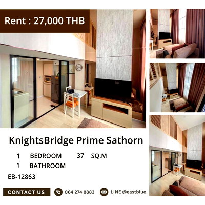 คอนโดให้เช่า : ✨ Luxury 1-Bed Oasis at KnightsBridge Prime Sathorn! 🏢
Exclusive 37 sqm Condo - Prime BTS Location! 💫