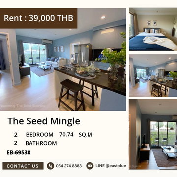The Seed Mingle Sathorn – 2-Bed 70 sqm Condo for Rent Near BTS Chong Nonsi 🌆