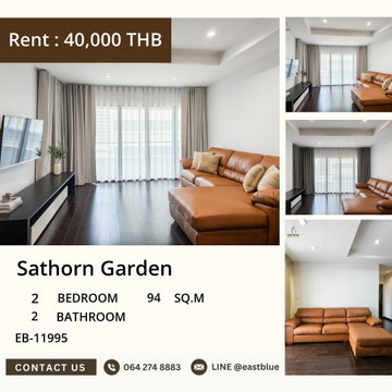 Sathorn Garden: Luxury 2-Bedroom Condo for Rent in Sathorn 🏙️