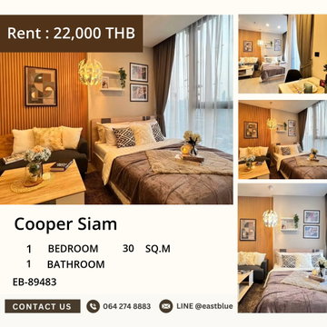 Cooper Siam for Rent 1-Bed near BTS National Stadium 🌇