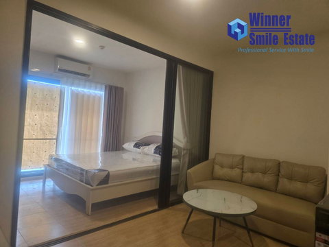 Condo for rent : A Space Mega 1, Bangna. Corner unit, brand new, with an open, pleasant view. Located just 100 meters from Mega Bangna / IKEA.
