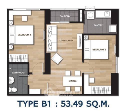 picture 2-BR Condo at The Niche Mono Ratchavipha near MRT Bang Son (ID 3448025) - 12/12