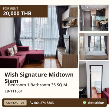 Rent Condo Wish Signature Midtown Siam near BTS Ratchathewi 🏙️✨
