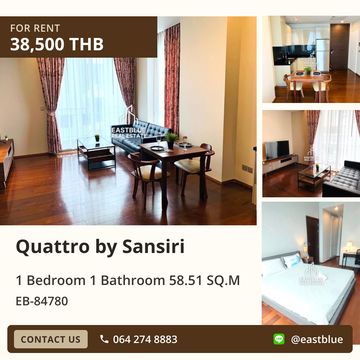 เช่าคอนโด Quattro by Sansiri 💎 1 ห้องนอน ทำเลทองหล่อ!