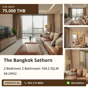 For Rent: The Bangkok Sathorn 2-Bed 104.20 sqm near BTS Surasak, THB 25,000,000 🏆