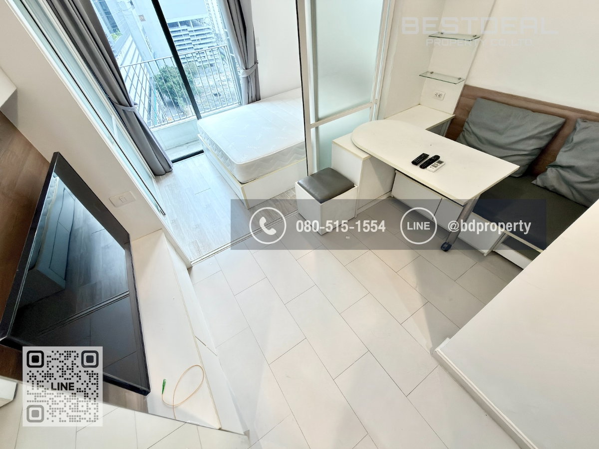 รูป Bestdeal ให้เช่า Studio 22ตรม.ราคา 13,000/เดือนเท่านั้น เฟอร์นิเจอร์และเครื่องใช้ไฟฟ้าครบ “IDEO MOBI RAMA 9” ใกล้MRT และ เซ็นทรัลพระราม 9 เพียง 80 ม. - รูปที่ 1/15