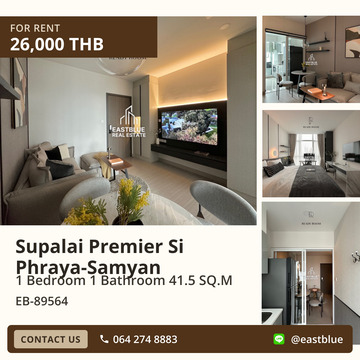 For Rent: Supalai Premier Si Phraya-Samyan 🏙️ Prime Location Condo